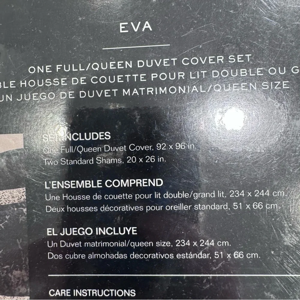 NEW! Ralph Lauren Eva Botanical Duvet Set 3 Pc. Queen Cream/Blue $420